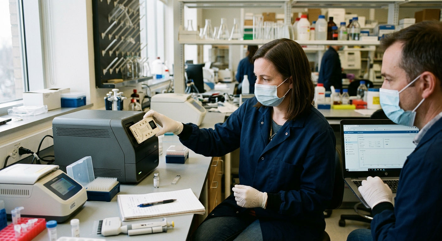 The single-use cartridge requires less than a minute of hands-on preparation time.