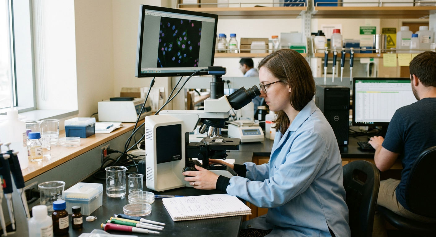 Pathology details are integrated with imaging data to estimate patient recurrence risk.