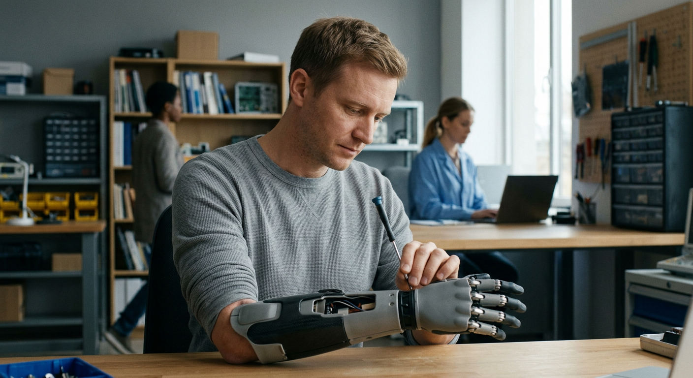 Advanced robotic prostheses can receive wireless commands translated from residual muscle signals.