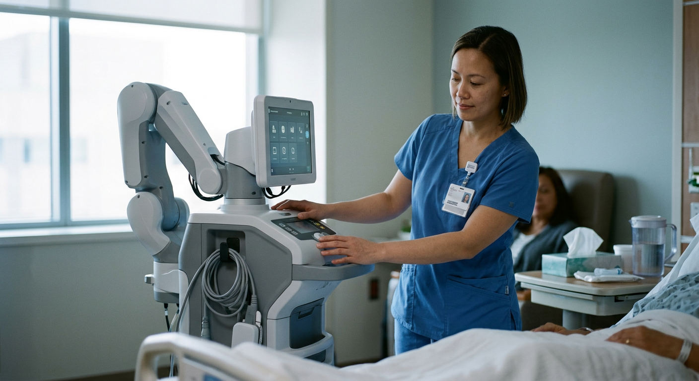 Portable arms clamp directly to standard operating tables to save valuable floor space.