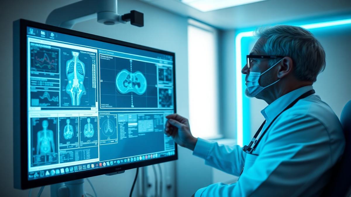A clinician reviews a support tool on screen in a clinic setting, the kind of oversight regulators are now requiring for consumer facing chatbots.