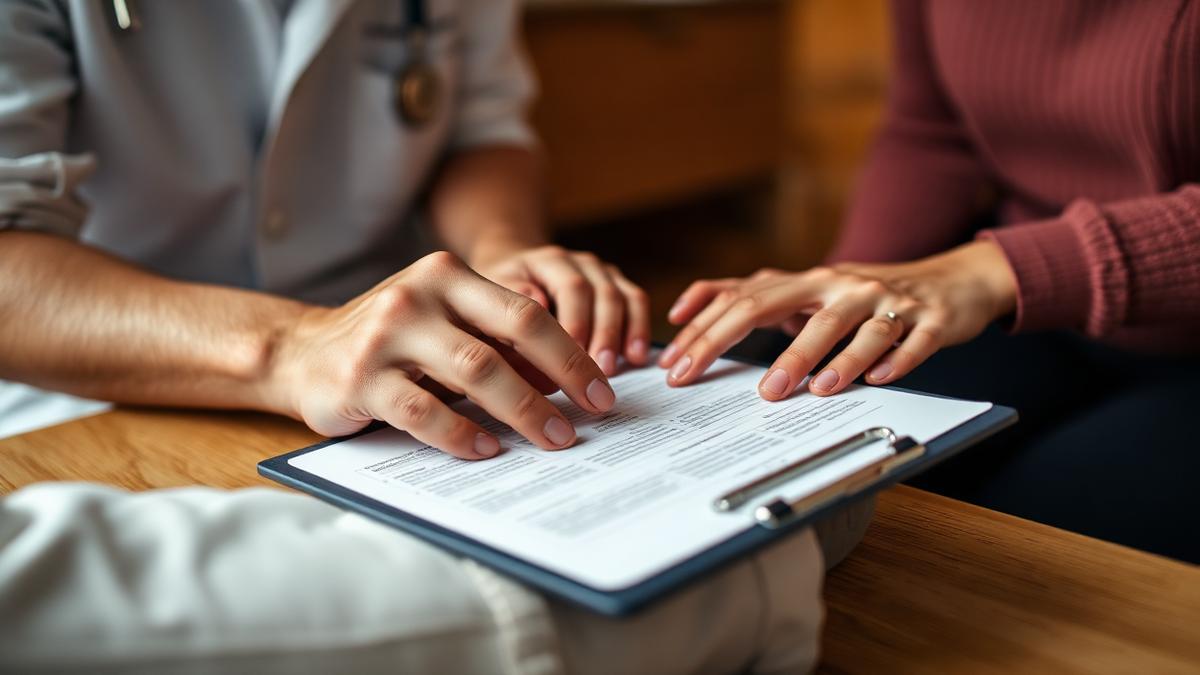 A general clinic scene showing a routine outpatient visit.