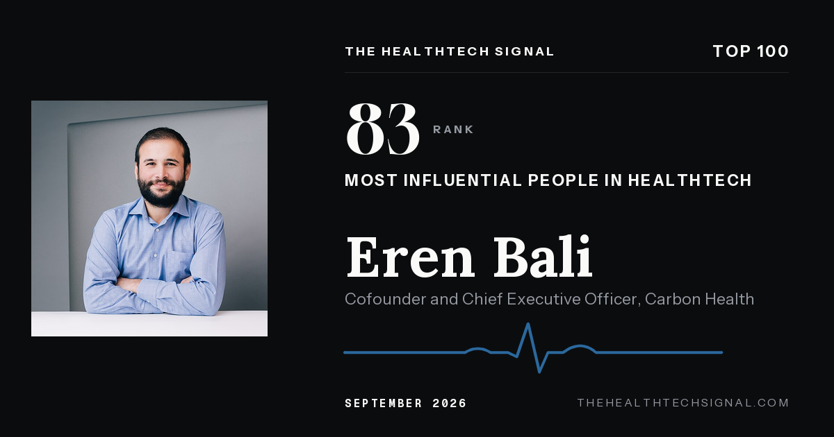 Eren Bali ranking card, The HealthTech Signal Top 100