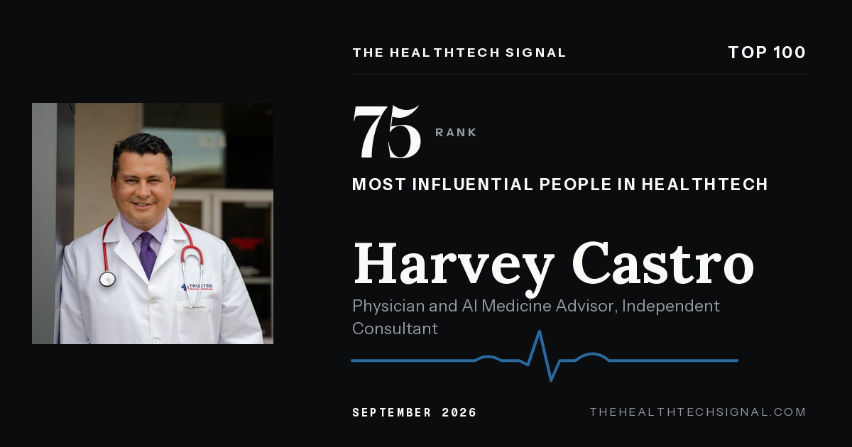 Harvey Castro ranking card, The HealthTech Signal Top 100