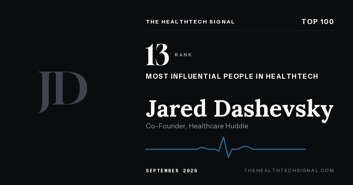 Jared Dashevsky ranking card, The HealthTech Signal Top 100