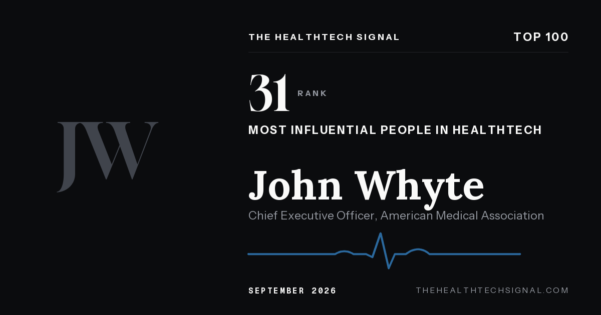 John Whyte ranking card, The HealthTech Signal Top 100