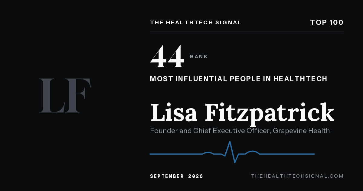 Lisa Fitzpatrick ranking card, The HealthTech Signal Top 100