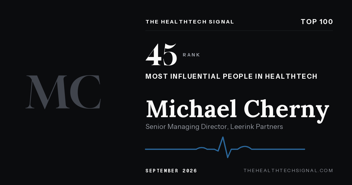 Michael Cherny ranking card, The HealthTech Signal Top 100