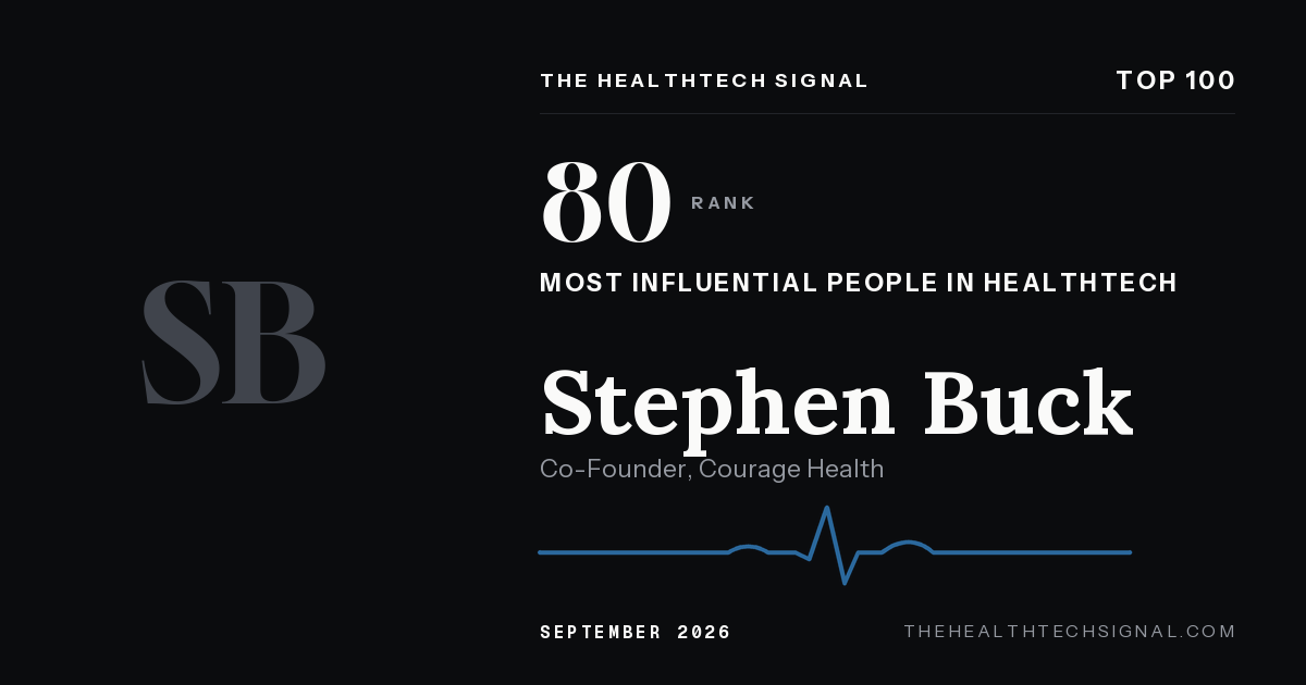Stephen Buck ranking card, The HealthTech Signal Top 100